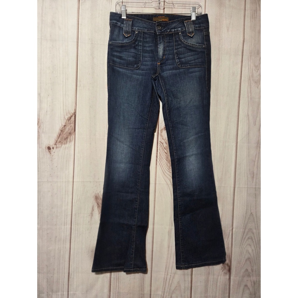 Genuine Fossil Womens Dark Wash Bootcut Jeans Size 29 Made in USA Stretch Denim